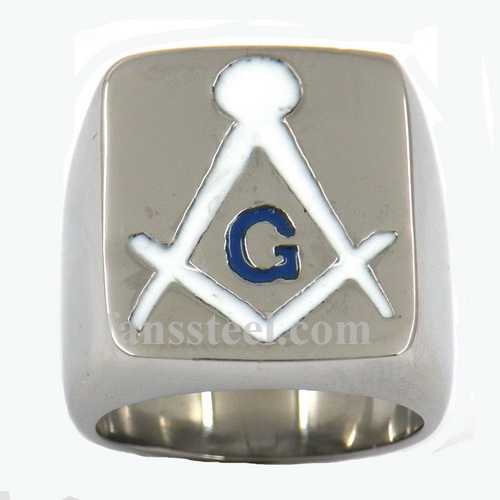 FSR10W42W Blue G square and ruler masonic ring - Click Image to Close